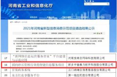 喜訊丨中譽鼎力智能服務(wù)入選2021年河南省信息消費項目！